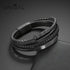 personalisiertes Lederarmband Herren mit gravur schwarz uniqal